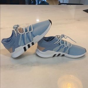 Blue adidas EQTs